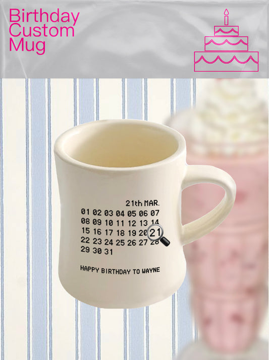 Custom Calendar Mug - Perfect Personalized Gift for Birthday, Wedding, and Anniversary