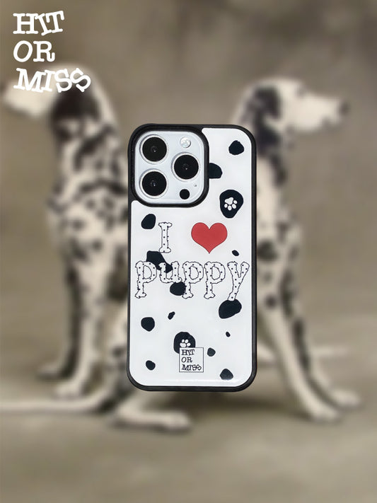 I Love Puppy Dalmatian Spot iPhone Case