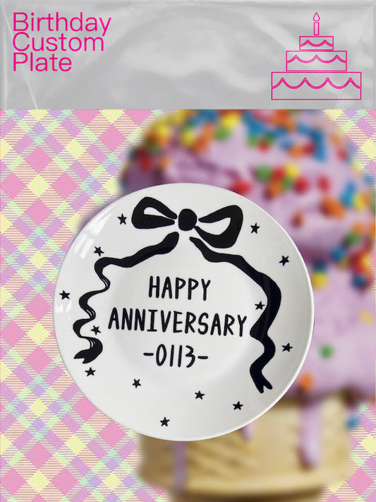 Custom Ribbon Plate - Perfect Personalized Gift for Birthday, Wedding, and Anniversary