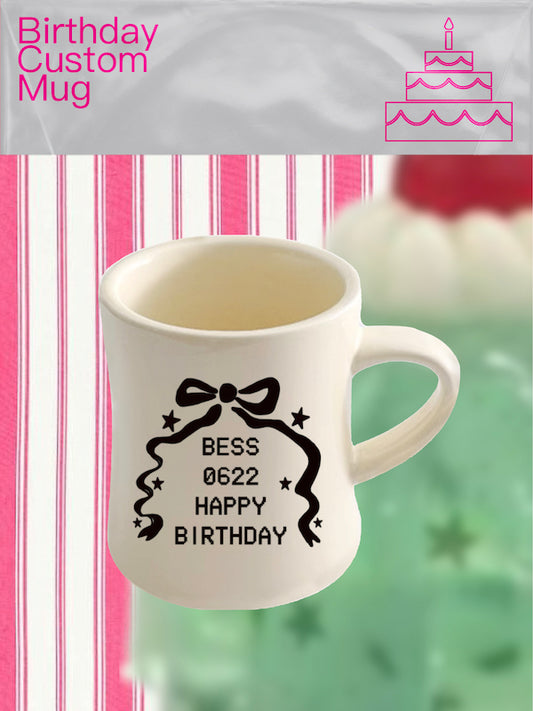 Custom Ribbon Mug - Perfect Personalized Gift for Birthday, Wedding, and Anniversary